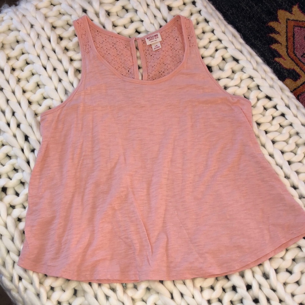 Salmon pink cotton tank
